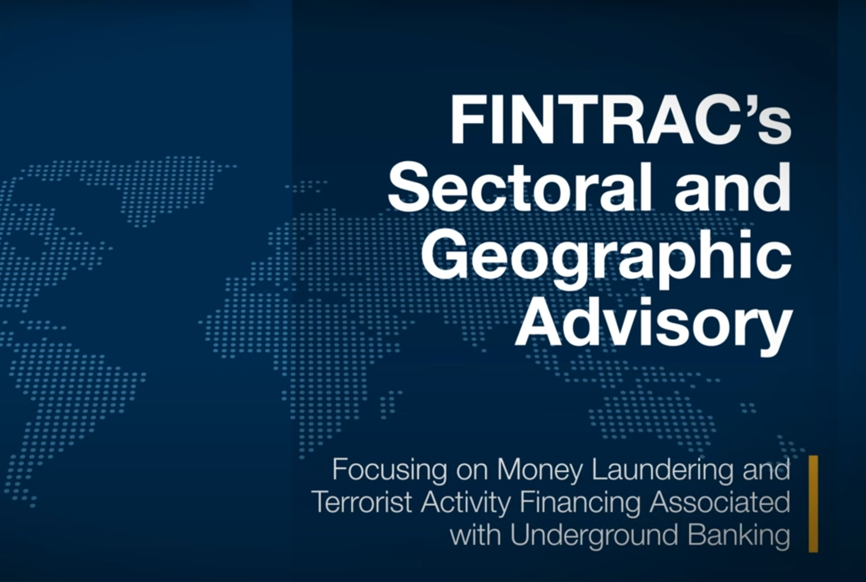 FINTRAC Underground Banking